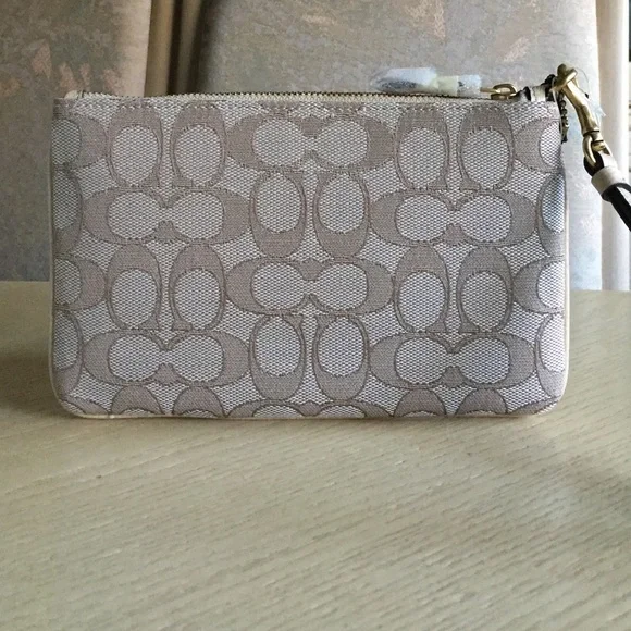 Coach Stone Ivory Wristlet - Picture 2 of 10